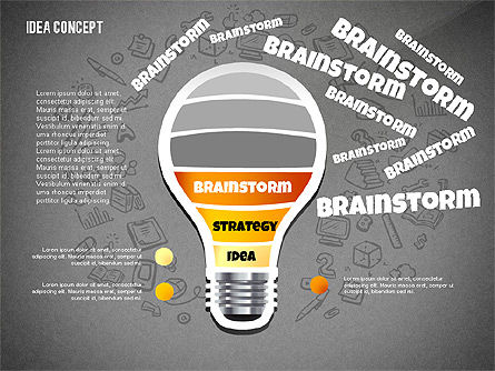 De la Idea al Concepto de Éxito, Diapositiva 13, 02592, Plantillas de presentación — PoweredTemplate.com