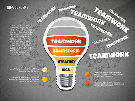 De la Idea al Concepto de Éxito, Diapositiva 14, 02592, Plantillas de presentación — PoweredTemplate.com
