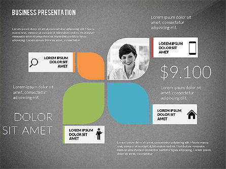 Company Presentation in Flat Design Style, Slide 11, 02594, Presentation Templates — PoweredTemplate.com