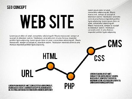 Plantilla de presentación de concepto de SEO, Plantilla de PowerPoint, 02595, Plantillas de presentación — PoweredTemplate.com