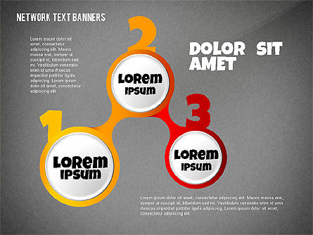 Bannières de texte en réseau, Diapositive 13, 02596, Boîtes de texte — PoweredTemplate.com