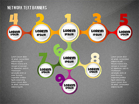 Network Text Banners, Slide 14, 02596, Text Boxes — PoweredTemplate.com