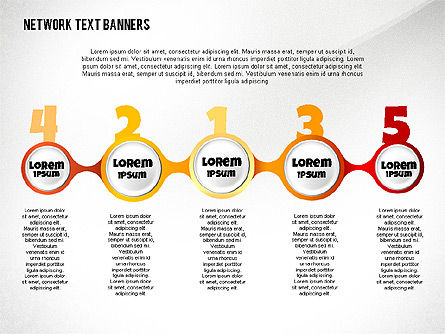 Network Text Banners, Slide 3, 02596, Text Boxes — PoweredTemplate.com