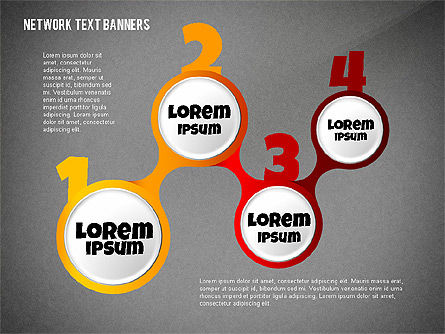 Network Text Banners, Slide 9, 02596, Text Boxes — PoweredTemplate.com