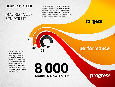 Business Progress Presentation Template, PowerPoint Template, 02597, Presentation Templates — PoweredTemplate.com