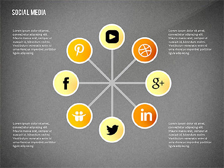 Modello di infographics dei social media, Slide 10, 02598, Infografiche — PoweredTemplate.com