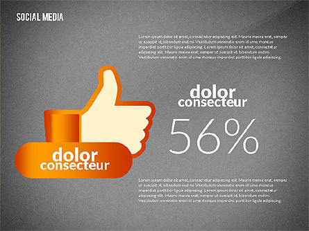 Modelo de infográficos de mídia social, Deslizar 14, 02598, Infográficos — PoweredTemplate.com