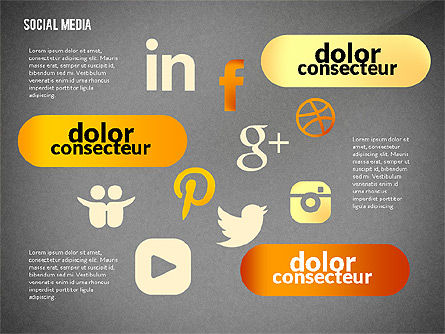 Modello di infographics dei social media, Slide 15, 02598, Infografiche — PoweredTemplate.com