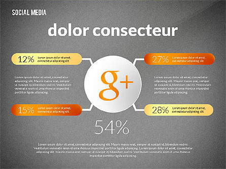 Plantilla de Infografía de medios sociales, Diapositiva 16, 02598, Infografías — PoweredTemplate.com