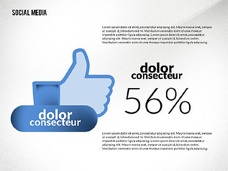 소셜 미디어 infographics 템플릿, 슬라이드 6, 02598, 인포메이션 그래픽 — PoweredTemplate.com