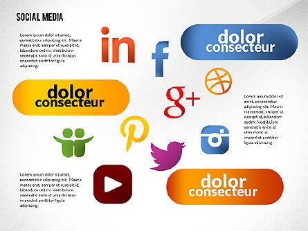 Plantilla de Infografía de medios sociales, Diapositiva 7, 02598, Infografías — PoweredTemplate.com