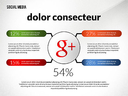Plantilla de Infografía de medios sociales, Diapositiva 8, 02598, Infografías — PoweredTemplate.com