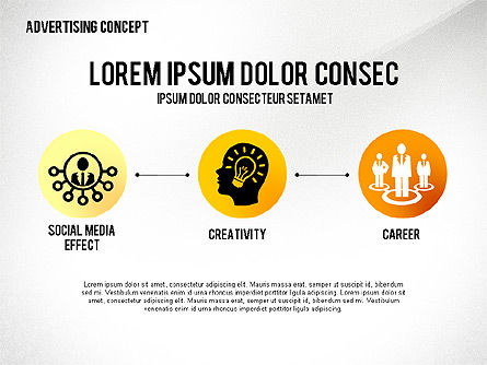 Schéma de concept de processus publicitaire, Diapositive 2, 02602, Schémas de procédés — PoweredTemplate.com