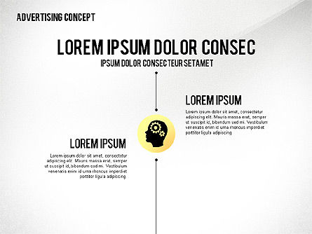 Schéma de concept de processus publicitaire, Diapositive 3, 02602, Schémas de procédés — PoweredTemplate.com