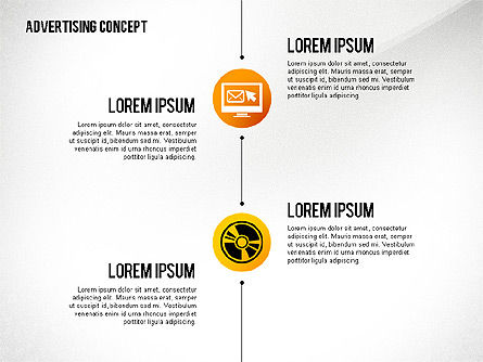 Diagrama del concepto del proceso publicitario, Diapositiva 4, 02602, Diagramas de proceso — PoweredTemplate.com
