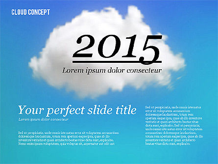 Concept de nuage, Modele PowerPoint, 02604, Modèles commerciaux — PoweredTemplate.com