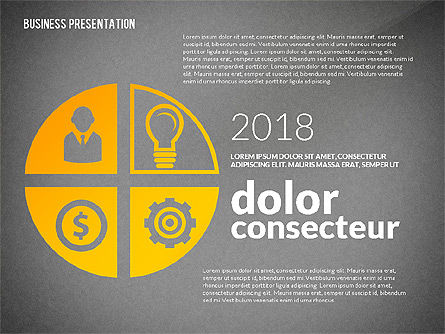 Présentation financière avec des formes, Diapositive 11, 02607, Modèles de présentations — PoweredTemplate.com