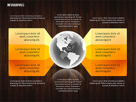 글로벌 infographics, 슬라이드 11, 02609, 단계 도표 — PoweredTemplate.com