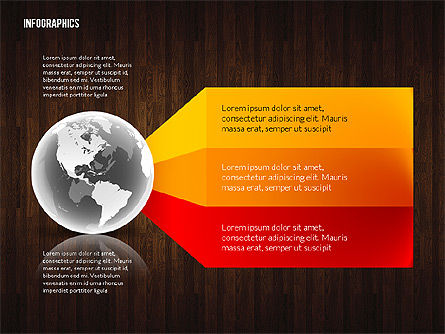 グローバルなインフォグラフィックス, スライド 14, 02609, 段階図 — PoweredTemplate.com