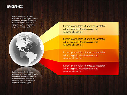 Infografía Global, Diapositiva 15, 02609, Diagramas de la etapa — PoweredTemplate.com