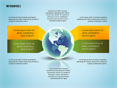 グローバルなインフォグラフィックス, スライド 2, 02609, 段階図 — PoweredTemplate.com