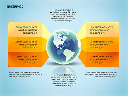グローバルなインフォグラフィックス, スライド 3, 02609, 段階図 — PoweredTemplate.com