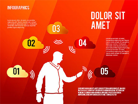 Infographics with Silhouettes, Slide 13, 02612, Infographics — PoweredTemplate.com