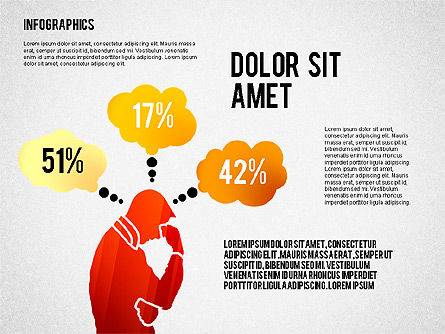 Infographics with Silhouettes, Slide 2, 02612, Infographics — PoweredTemplate.com