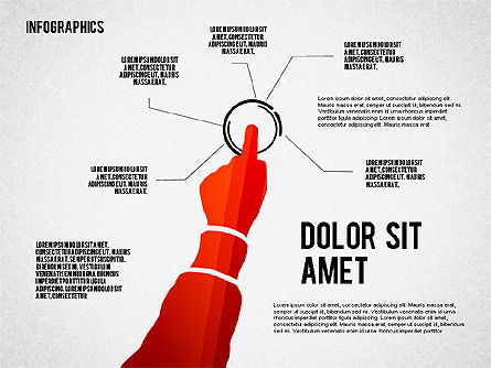 Infographics met silhouetten, Dia 6, 02612, Infographics — PoweredTemplate.com