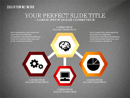 Diagram Jaringan Pendidikan, Slide 11, 02617, Bagan dan Diagram Pendidikan — PoweredTemplate.com