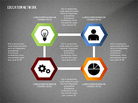 Schéma de réseau d'éducation, Diapositive 16, 02617, Graphiques et schémas pédagogiques — PoweredTemplate.com