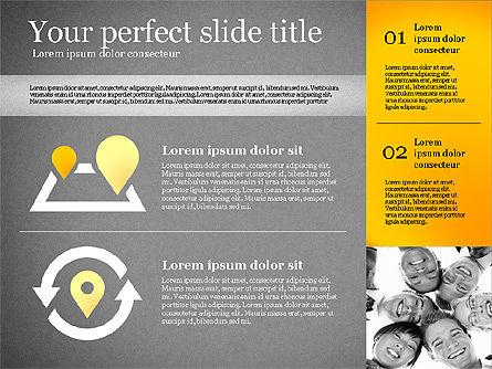 Plantilla de presentación con formas, Diapositiva 11, 02618, Plantillas de presentación — PoweredTemplate.com