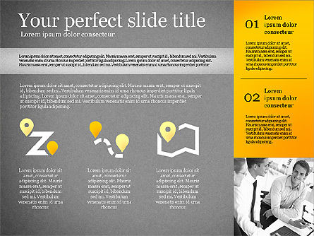 Plantilla de presentación con formas, Diapositiva 9, 02618, Plantillas de presentación — PoweredTemplate.com