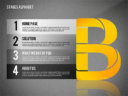 Pilihan Dan Huruf, Slide 10, 02619, Diagram Panggung — PoweredTemplate.com
