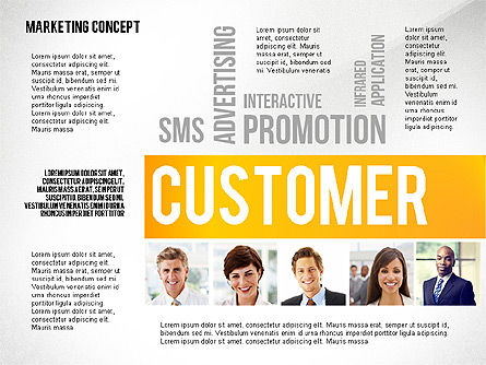Modèle de présentation en nuage de mots marketing, Diapositive 2, 02623, Modèles de présentations — PoweredTemplate.com