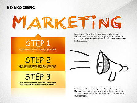 Marketing Steps Strategy Presentation Template, PowerPoint Template, 02625, Presentation Templates — PoweredTemplate.com