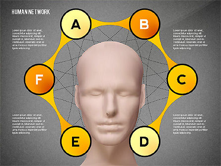 Concepto de red humana, Diapositiva 10, 02627, Organigramas — PoweredTemplate.com