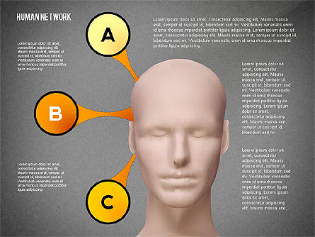 Human Network Concept, Slide 13, 02627, Organizational Charts — PoweredTemplate.com