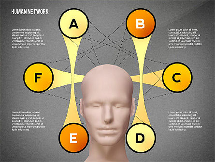 Menschliches Netzwerk Konzept, Folie 15, 02627, Organisationsdiagramme — PoweredTemplate.com