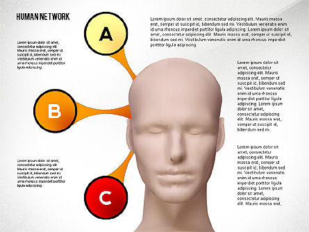 Human Network Concept, Slide 5, 02627, Organizational Charts — PoweredTemplate.com