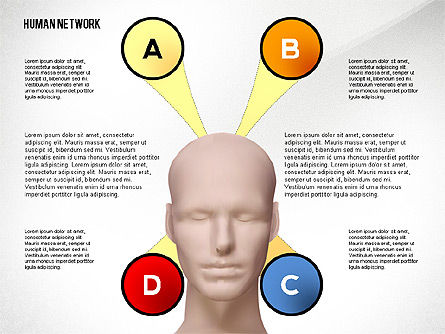 Menschliches Netzwerk Konzept, Folie 6, 02627, Organisationsdiagramme — PoweredTemplate.com