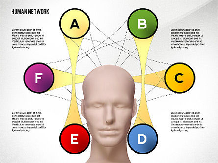 Menschliches Netzwerk Konzept, Folie 7, 02627, Organisationsdiagramme — PoweredTemplate.com