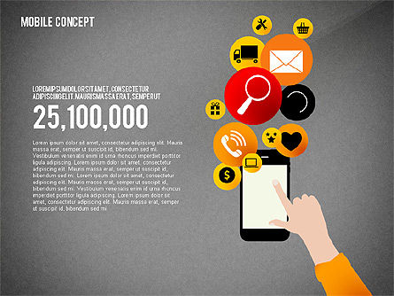 Mobiele diensten presentatieconcept, Dia 11, 02629, Presentatie Templates — PoweredTemplate.com