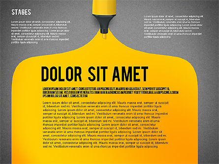 Etapas con Marcador, Diapositiva 9, 02631, Diagramas de la etapa — PoweredTemplate.com
