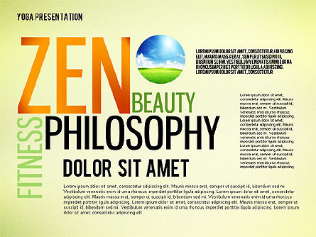 Yoga parola modello nuvola di presentazione, Slide 2, 02633, Modelli Presentazione — PoweredTemplate.com