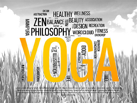 Yoga parola modello nuvola di presentazione, Slide 9, 02633, Modelli Presentazione — PoweredTemplate.com