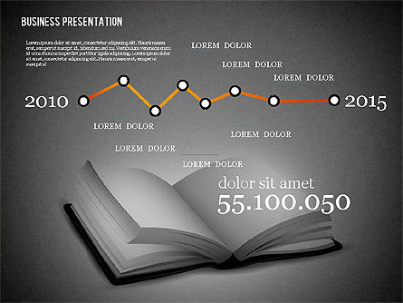 Book Presentation Template, Slide 11, 02634, Education Charts and Diagrams — PoweredTemplate.com