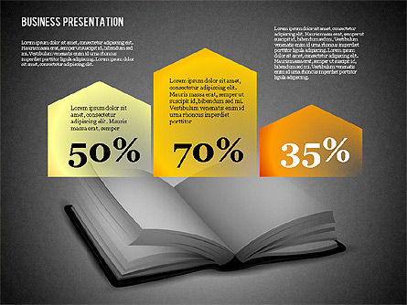 Book Presentation Template, Slide 13, 02634, Education Charts and Diagrams — PoweredTemplate.com