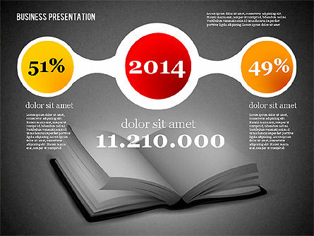 Book Presentation Template, Slide 14, 02634, Education Charts and Diagrams — PoweredTemplate.com