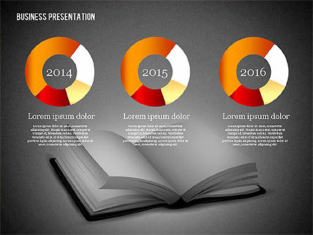 Modèle de présentation du livre, Diapositive 15, 02634, Graphiques et schémas pédagogiques — PoweredTemplate.com